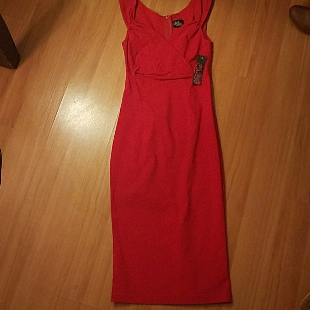 Mod cloth rock steady red dress.